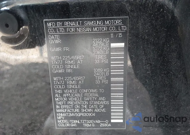 KNMAT2MV5GP630904: 42992623