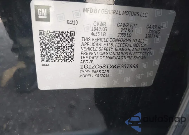 1G1ZC5STXKF207698: 42992635