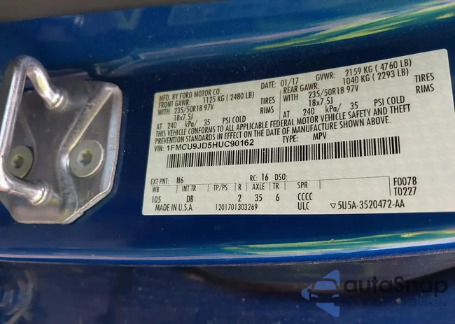 1FMCU9JD5HUC90162: 42992841