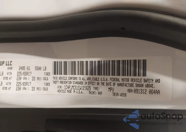 1C4PJMCS1EW121625: 42992879