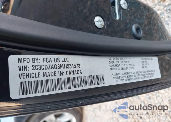 2C3CDZAG8MH534578: 42992893