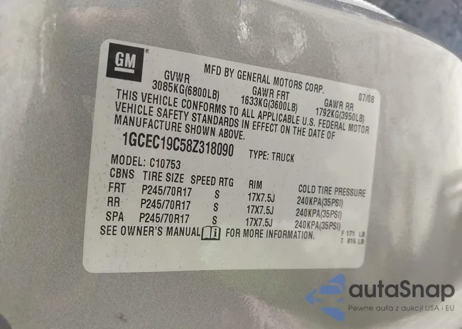 1GCEC19C58Z318090: 42991982