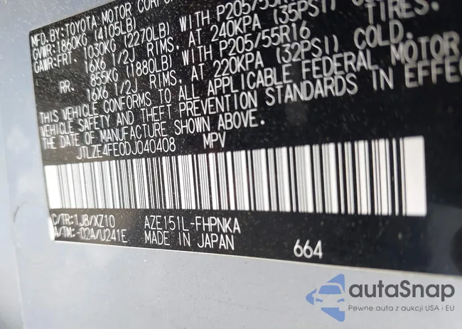 JTLZE4FE0DJ040408: 42992013