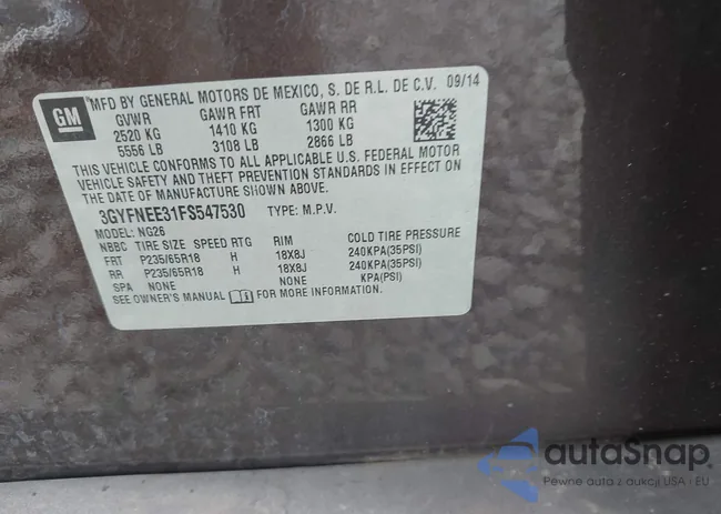 3GYFNEE31FS547530: 42992055