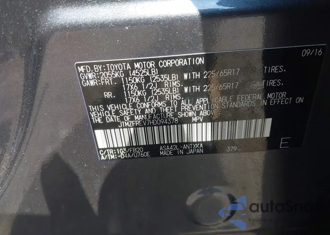 JTMZFREV7HD094378: 42992066