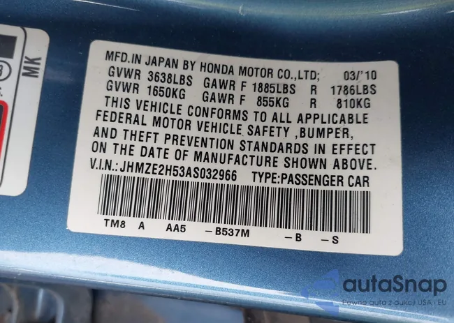 JHMZE2H53AS032966: 42992089