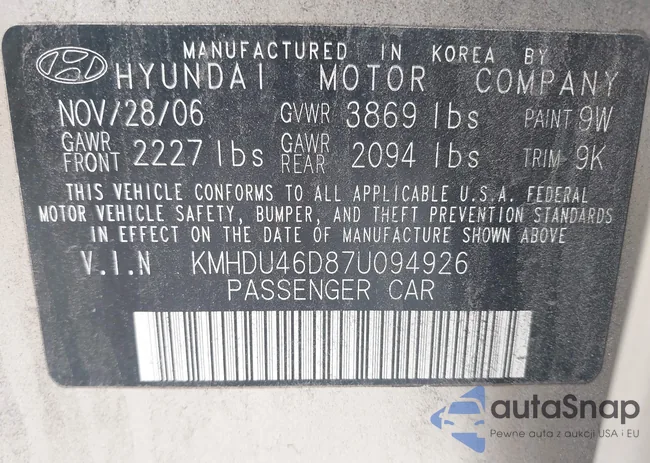 KMHDU46D87U094926: 42992125