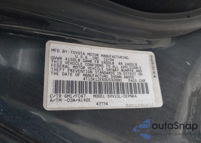 4T1SK12E6SU532880: 42992191