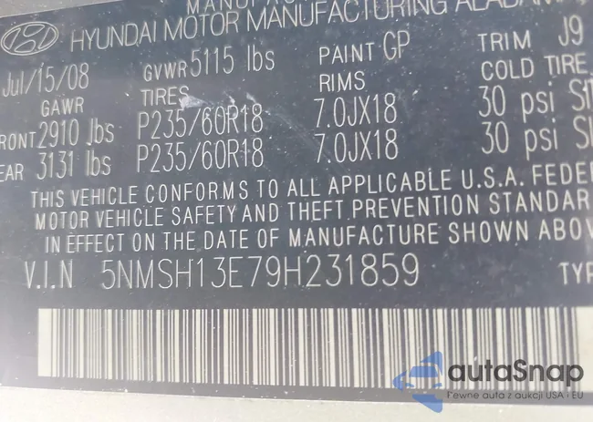 5NMSH13E79H231859: 42992234