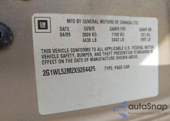 2G1WL52M2X9264425: 42992238