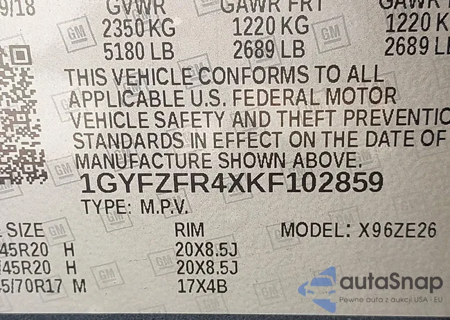 1GYFZFR4XKF102859: 42993472