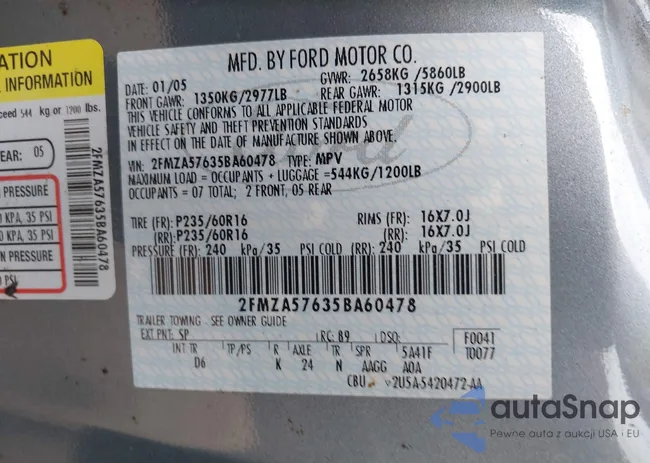 2FMZA57635BA60478: 42993484