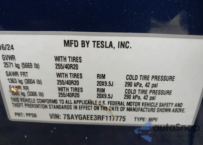 7SAYGAEE3RF117775: 42993489