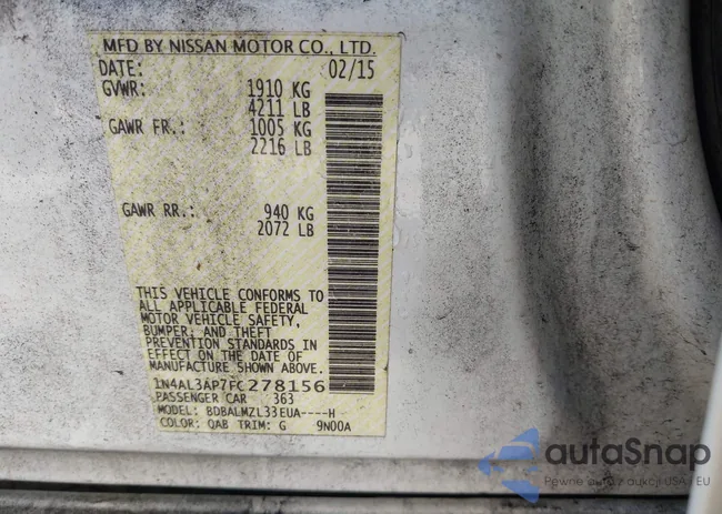 1N4AL3AP7FC278156: 42993561