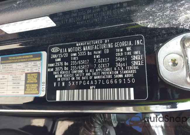 5XYPG4A37LG669150: 42993611