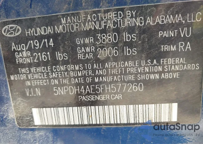 5NPDH4AE5FH577260: 42993637