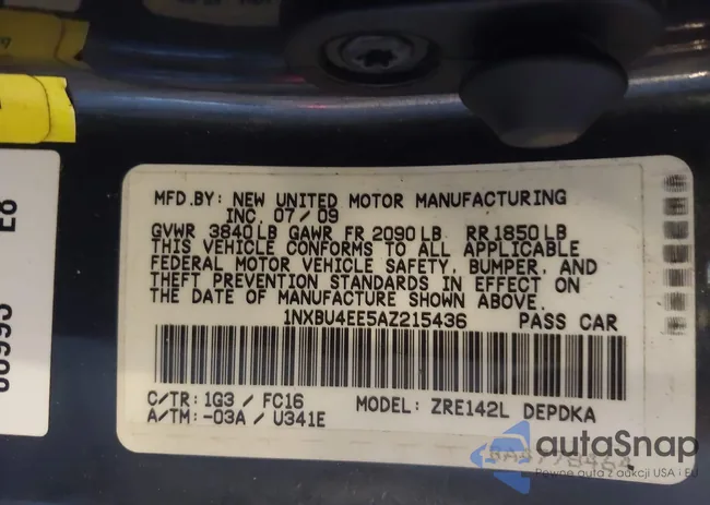 1NXBU4EE5AZ215436: 42993653