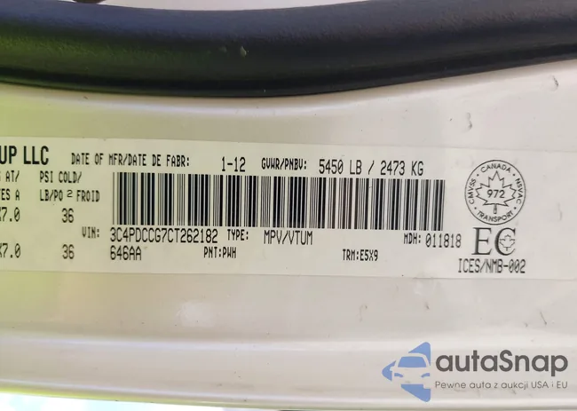 3C4PDCCG7CT262182: 42993689