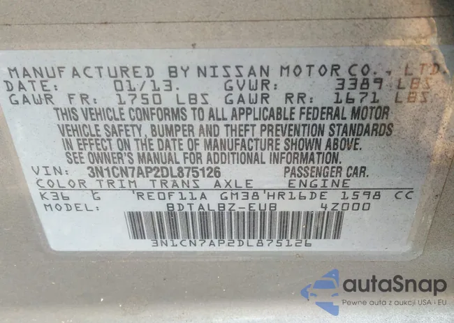 3N1CN7AP2DL875126: 42993728