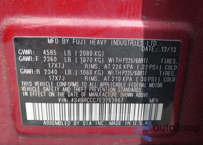 4S4BRCCC7E3263867: 42993745