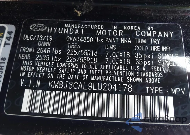 KM8J3CAL9LU204178: 42993747