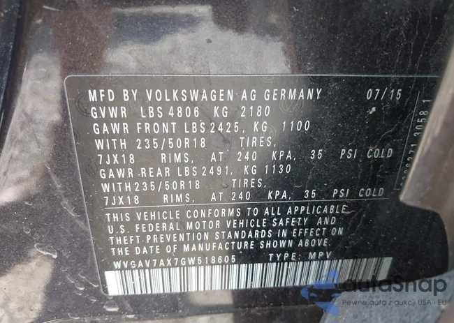 WVGAV7AX7GW518605: 42993832