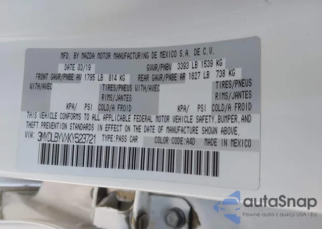 3MYDLBYVXKY523721: 42992940