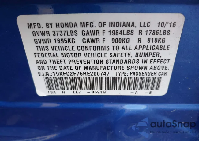 19XFC2F75HE200747: 42992985