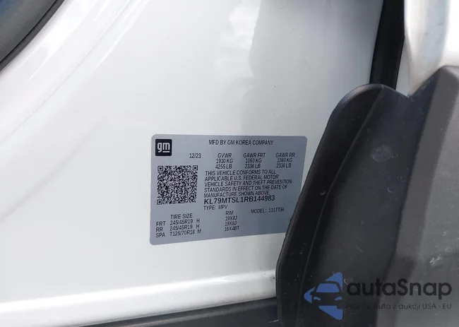 KL79MTSL1RB144983: 42993127