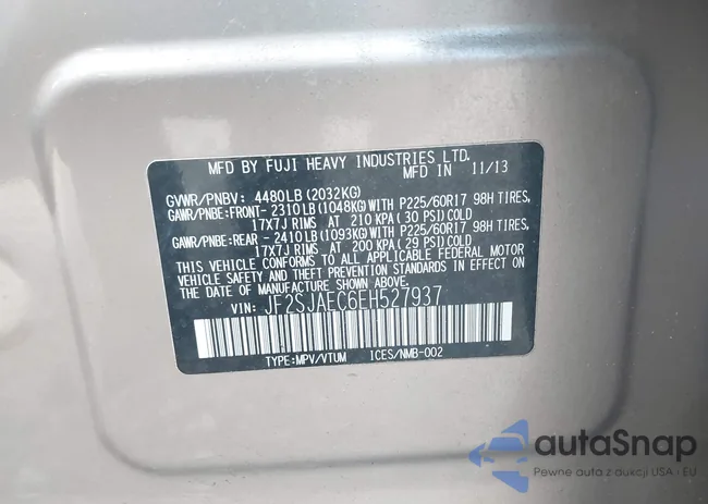 JF2SJAEC6EH527937: 42993165