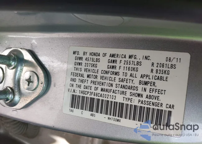 1HGCP3F88CA002103: 42994349