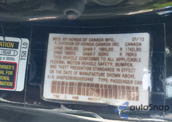 2HGFG3B59CH553442: 42994369