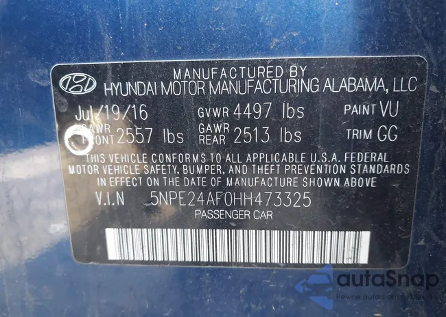 5NPE24AF0HH473325: 42994393