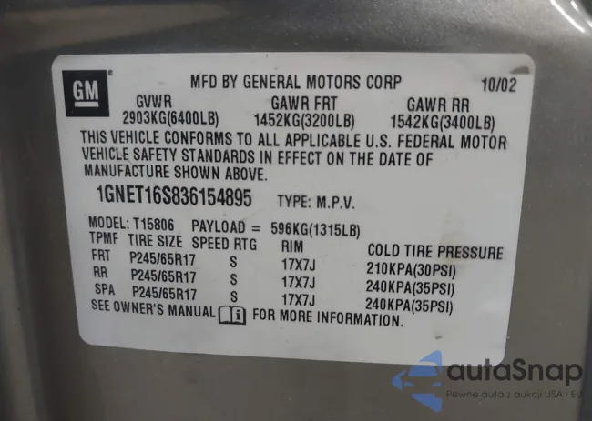 1GNET16S836154895: 42994564