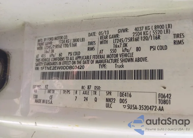 1FTNE2EW0DDB03420: 42994579