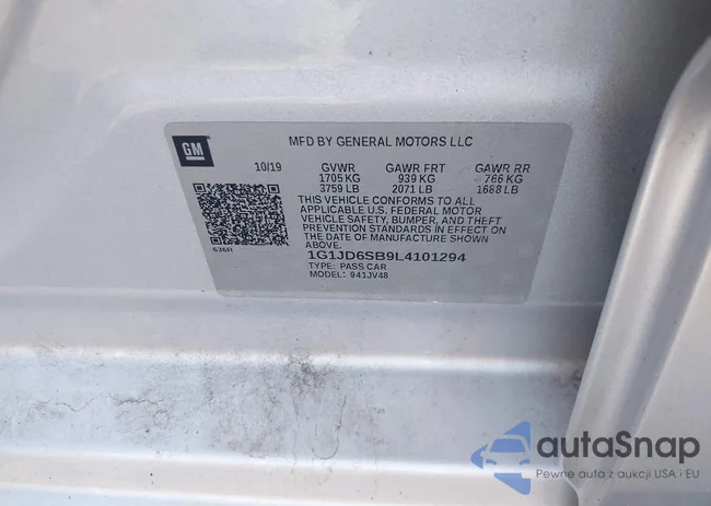 1G1JD6SB9L4101294: 42994625