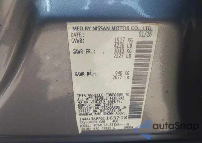 1N4AL3AP7GC163218: 42994642