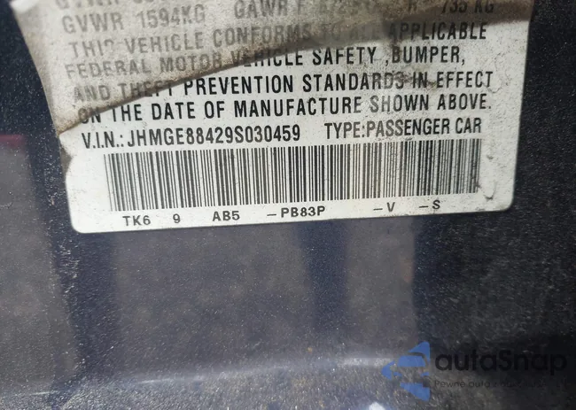 JHMGE88429S030459: 42994881