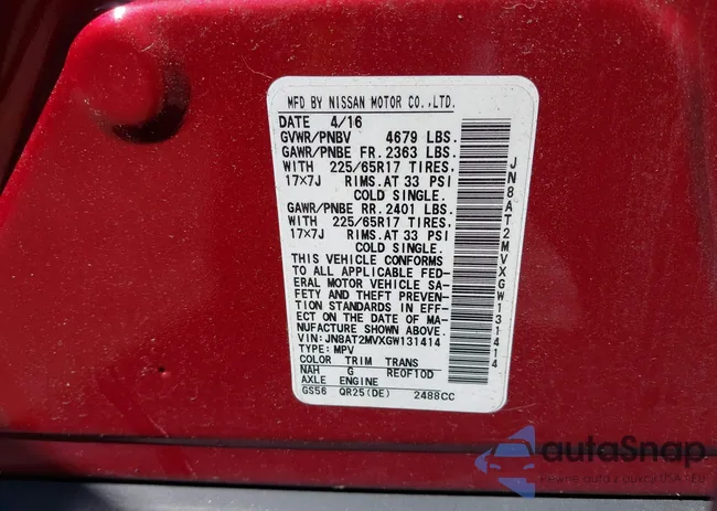 JN8AT2MVXGW131414: 42994905