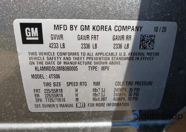 KL4MMDSL0MB080005: 42994186