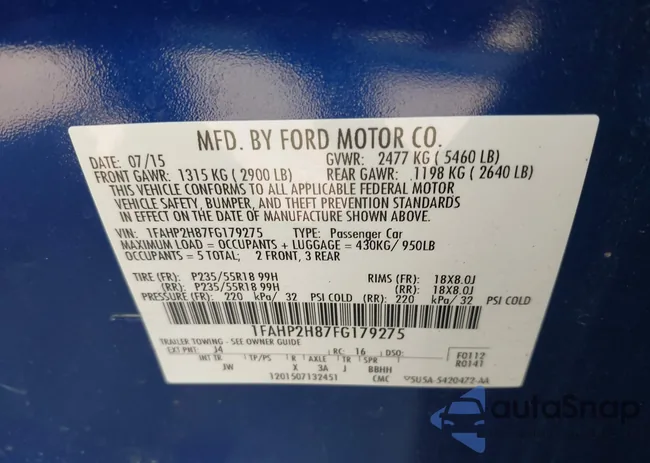 1FAHP2H87FG179275: 42994196