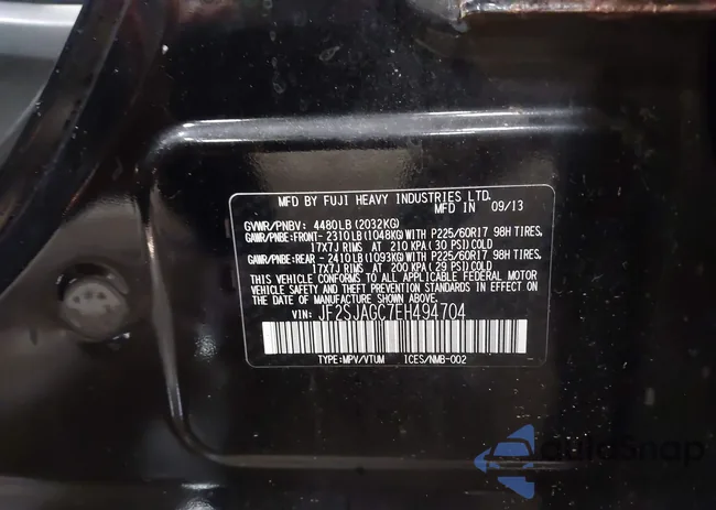 JF2SJAGC7EH494704: 42994272