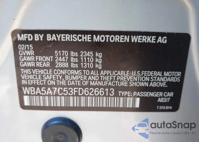 WBA5A7C53FD626613: 42995532