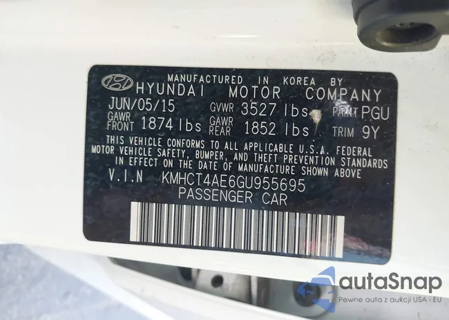 KMHCT4AE6GU955695: 42995541