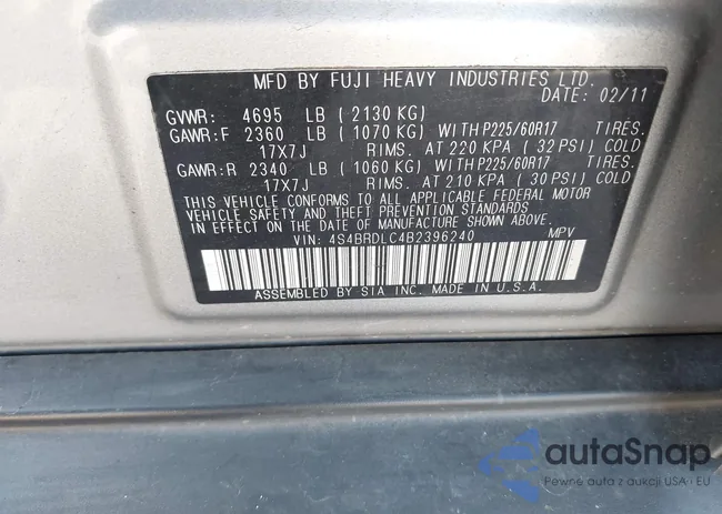 4S4BRDLC4B2396240: 42995542