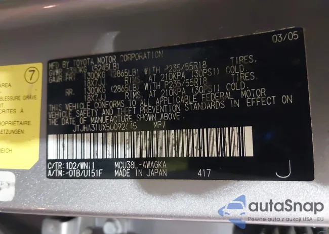 JTJHA31UX50092645: 42995544