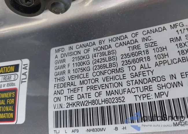 2HKRW2H80LH602352: 42995729