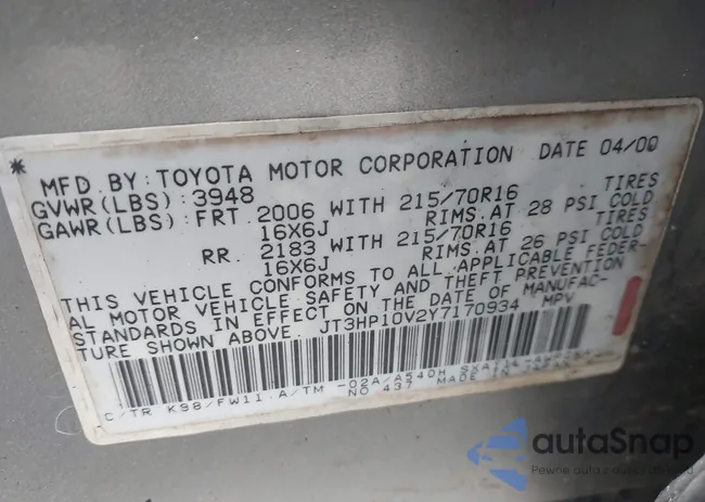 JT3HP10V2Y7170934: 42995156