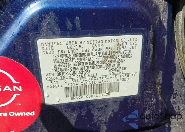 3N1CP5CU8JL531068: 42996337