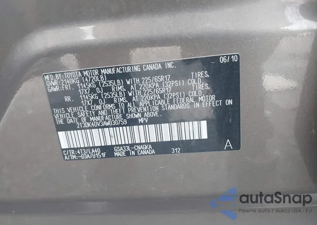 2T3DK4DV3AW030759: 42996383